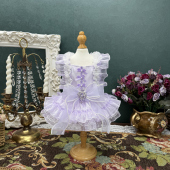原创高定宠物狗狗衣服猫咪裙子手工洛丽塔公主风自制泰迪比熊礼服