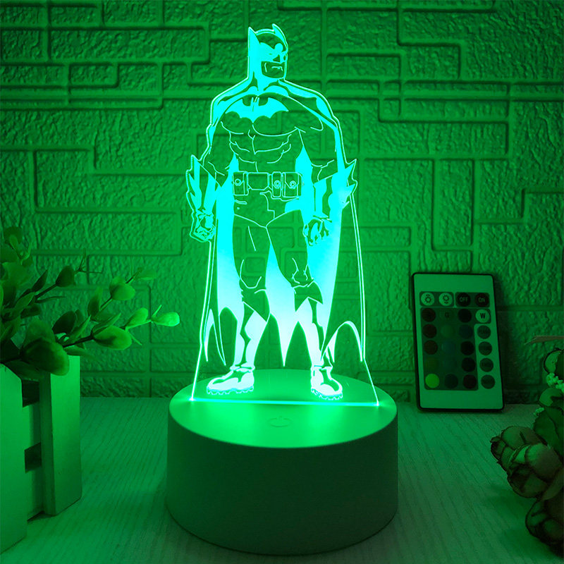 蝙蝠侠手办模型灯batman动漫周边创意玩具摆件dc正义联盟生日礼物