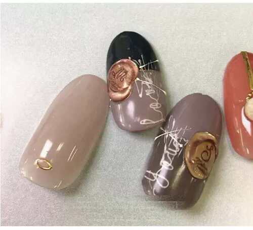 浮雕立体印章日本背胶指甲贴纸