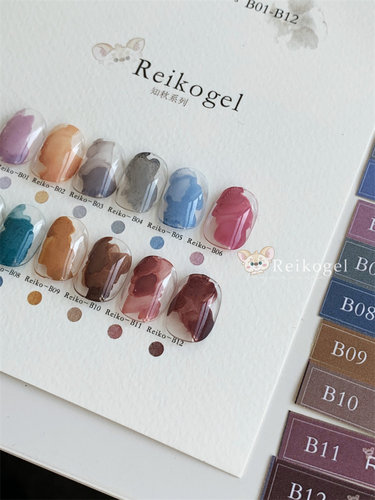 REIKOGEL晕染液B套知秋系列实色莫兰迪晕染水彩液体彩色套装