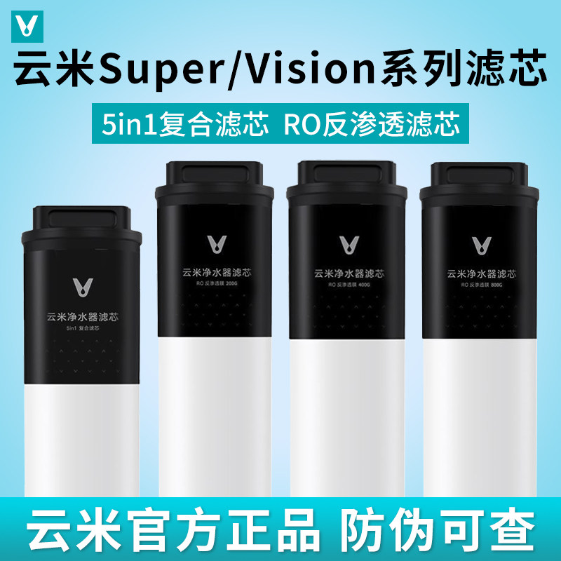 云米Super/Vision3 1000G/1200G Pro净水器滤芯5in1复合 RO反渗透