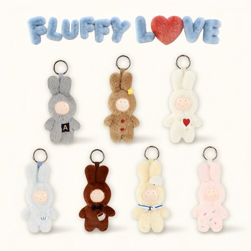 安东尼不二兔-fluffylove20周年系列搪胶毛绒挂件盲盒装饰品
