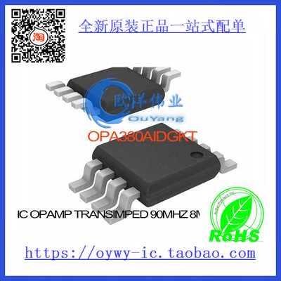 OPA380AIDGKT IC OPAMP TRANSIMPED 90MHZ 8MSOP OPA380A