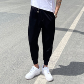 九分显瘦哈伦裤 网红同款 潮男士 束脚裤 黑武士裤 子男宽松百搭休闲裤