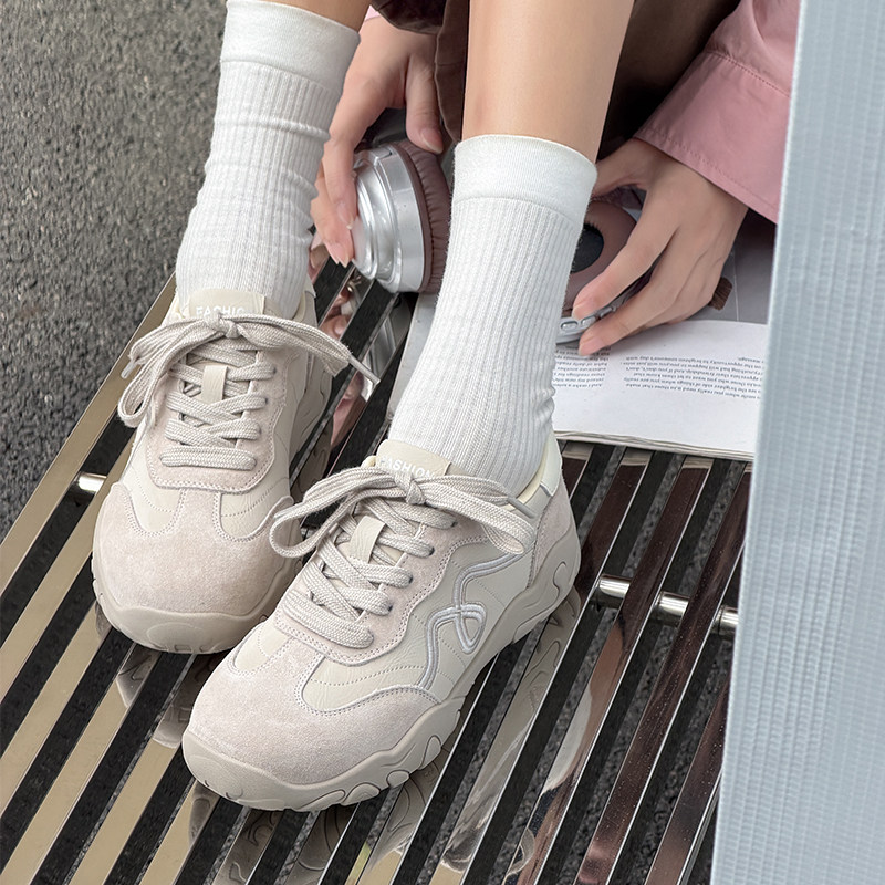 嘉俪多女鞋欧美休闲德训鞋牛反皮