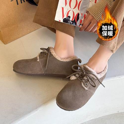 嘉俪多女鞋欧美休闲鞋仿羊羔毛