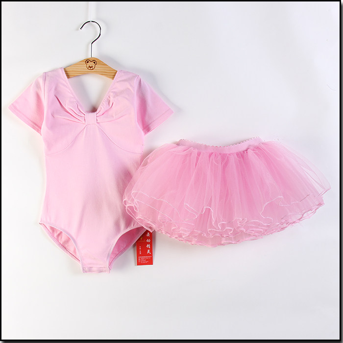 儿童舞蹈服装女童练功服夏季短袖芭蕾舞裙长袖幼儿考级公主服包邮