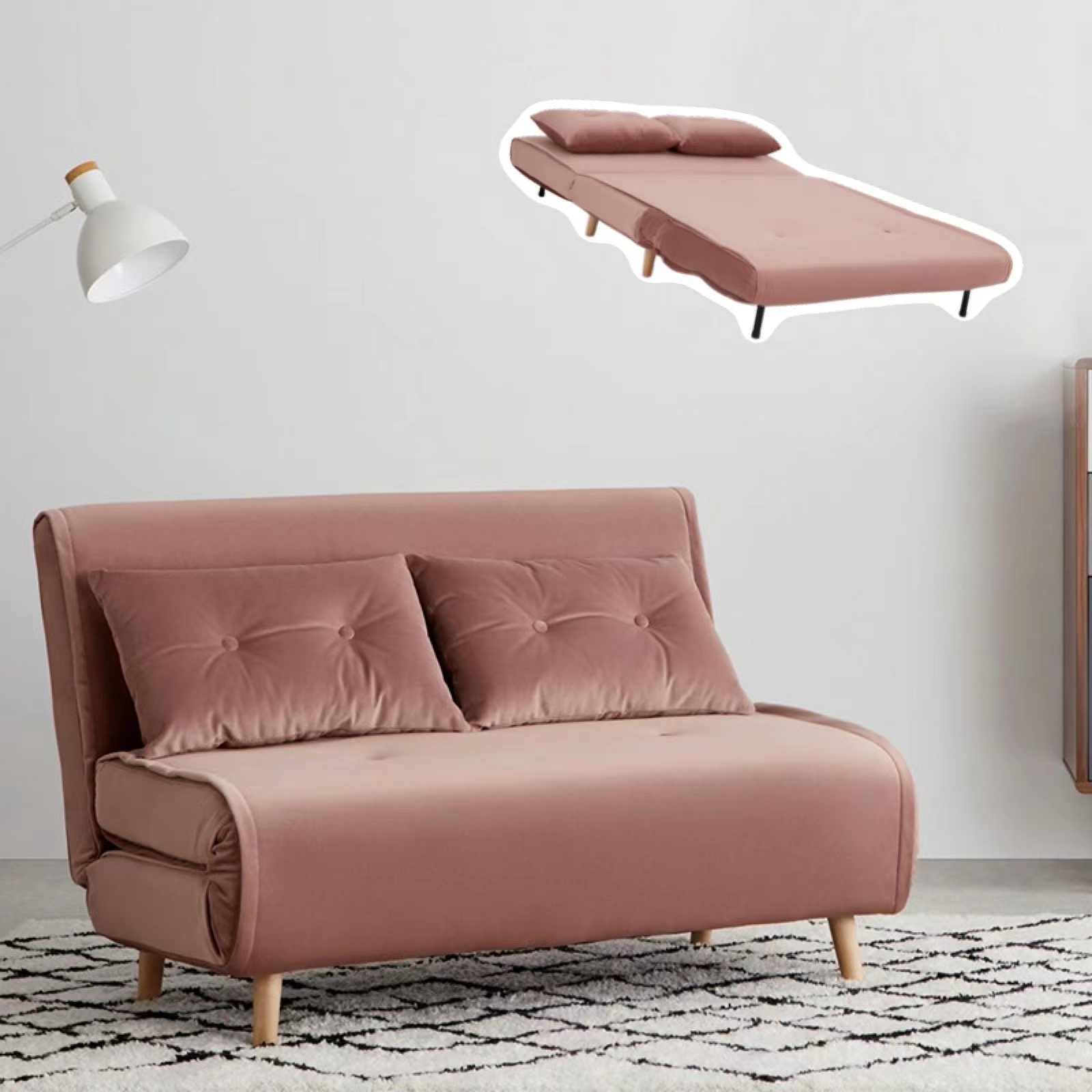 简约小户型可折叠书房卧室布艺