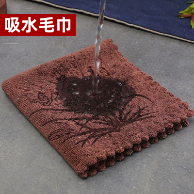 吸水茶巾茶桌抹布加厚不掉毛超细纤维茶布布艺茶席养壶巾茶具毛巾