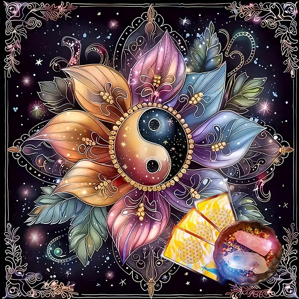 ins月亮太阳塔罗牌生命树桌布垫推牌卡塔罗牌tarot背景布桌布挂布