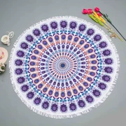 Quá khổ tròn Ấn Độ mandala bãi biển khăn choàng ngoài trời in microfiber yoga khăn khăn tấm thảm - Tapestry