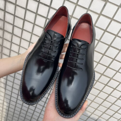 九鼎鳄马臀皮手工固特异牛津鞋