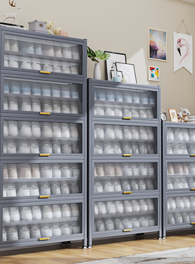 钢制入户大容量多层超大鞋柜家用门口室内鞋架楼道防尘收纳置物柜