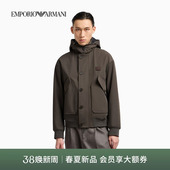新款 阿玛尼冬季 男可拆连帽双层门襟夹克休闲外套 ARMANI EMPORIO