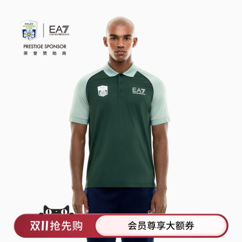 EA7/阿玛尼男士撞色Polo衫