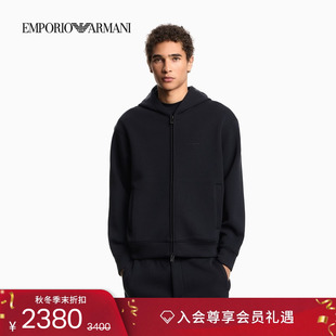 男女情侣款 阿玛尼秋冬新款 加绒拉链卫衣夹克外套 ARMANI EMPORIO