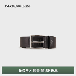 牛皮革压花复古针扣腰带皮带礼物 阿玛尼春夏男士 EMPORIO ARMANI