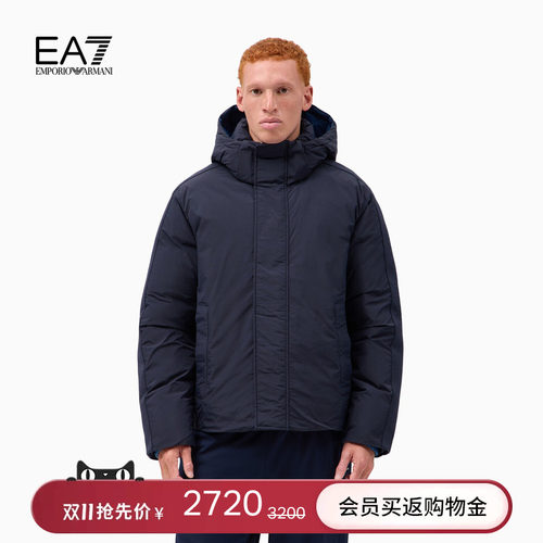 EA7/阿玛尼男士连帽户外运动棉服