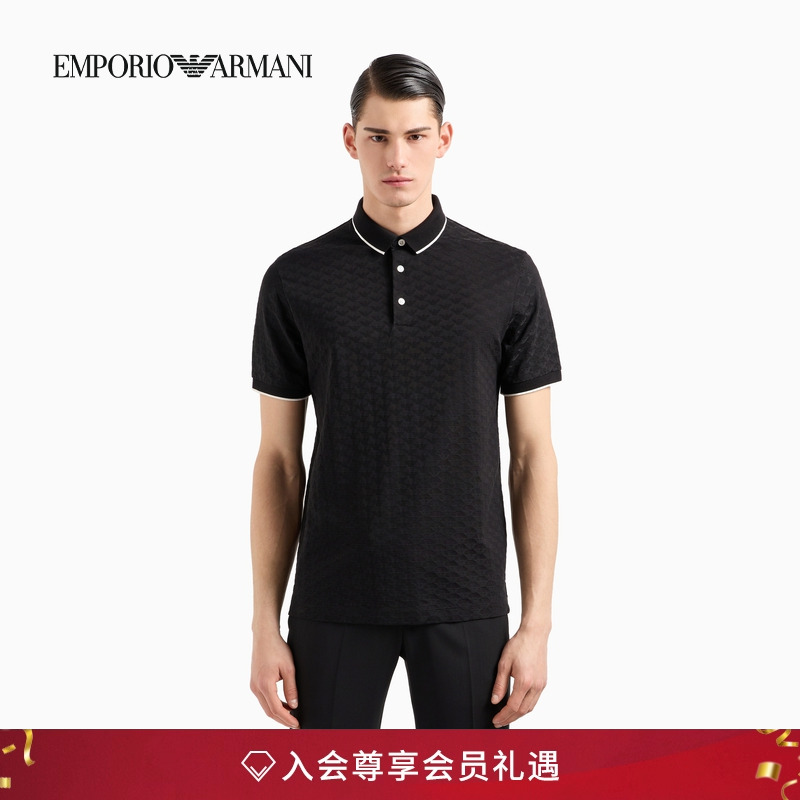 阿玛尼男女纯棉短袖Polo衫