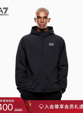 EMPORIO ARMANI/阿玛尼EA7/秋冬新款男加绒连帽简约教练夹克外套