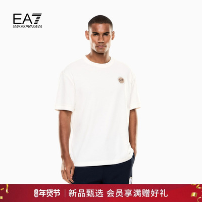 EA7/阿玛尼男女同款宽松短袖T恤