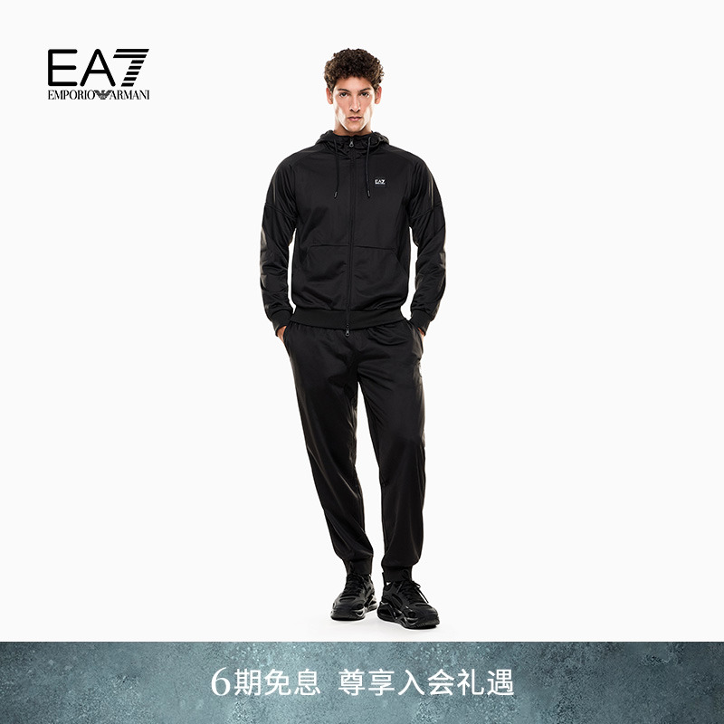 EMPORIO ARMANI/阿玛尼EA7/秋季新款男士加绒开衫卫裤运动套装