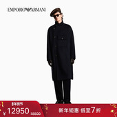 立领中长款 EMPORIO 单排扣大衣官方 新款 男士 ARMANI 阿玛尼冬季