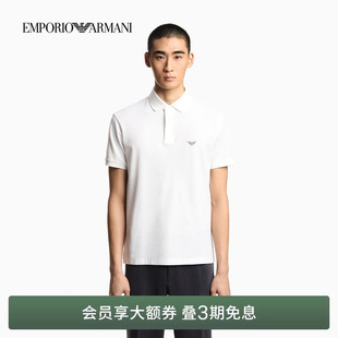 正肩刺绣纯棉Polo衫 EMPORIO 翻领短袖 男士 ARMANI 阿玛尼春夏新款