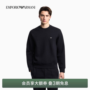 男士 阿玛尼春夏新款 圆领刺绣宽松套头廓形卫衣 ARMANI EMPORIO
