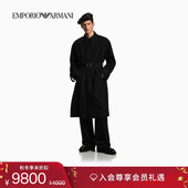 EMPORIO 男绵羊毛休闲翻领老钱风大衣外套 ARMANI 阿玛尼秋冬新款