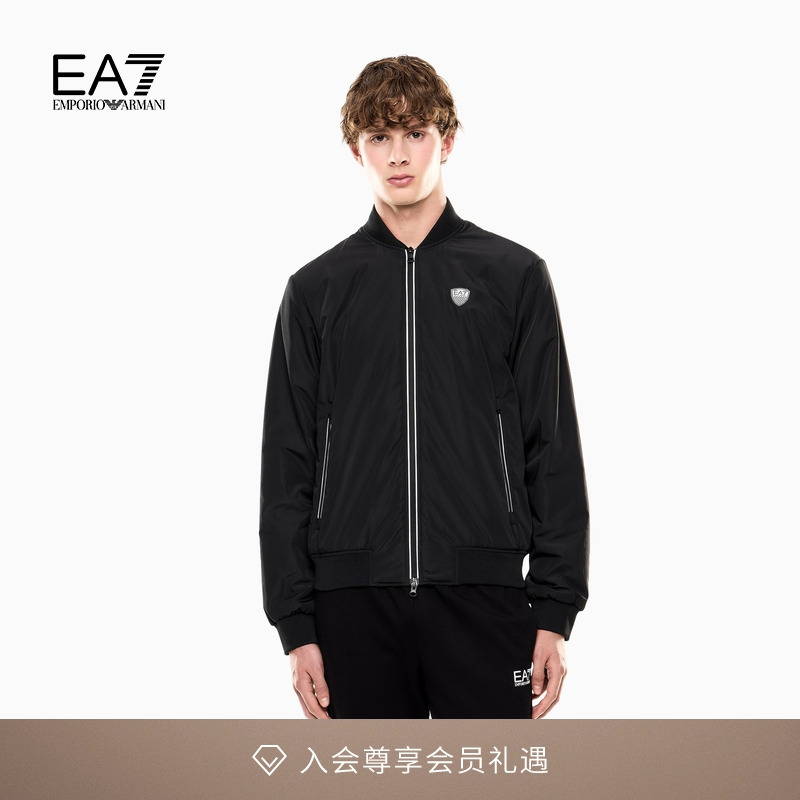 EA7/阿玛尼男士棒球领运动棉服