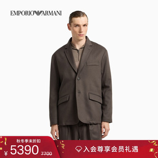 绵羊毛平驳领西装 EMPORIO 男士 阿玛尼秋冬新款 外套官方 ARMANI