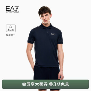 春夏新款 阿玛尼EA7 ARMANI 翻领短袖 吸湿速干Polo衫 男士 EMPORIO