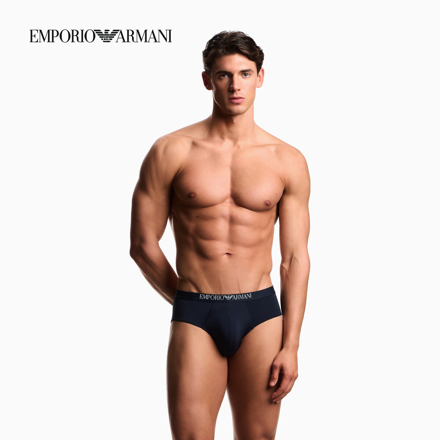EMPORIO ARMANI/阿玛尼26年春夏新款男士弹力性感刺绣三角内裤