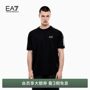 男圆领短袖 EMPORIO 春夏新款 阿玛尼EA7 印花运动风重磅T恤 ARMANI