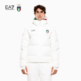 男士 EMPORIO 冬新款 阿玛尼EA7 连帽户外运动滑雪棉服外套 ARMANI