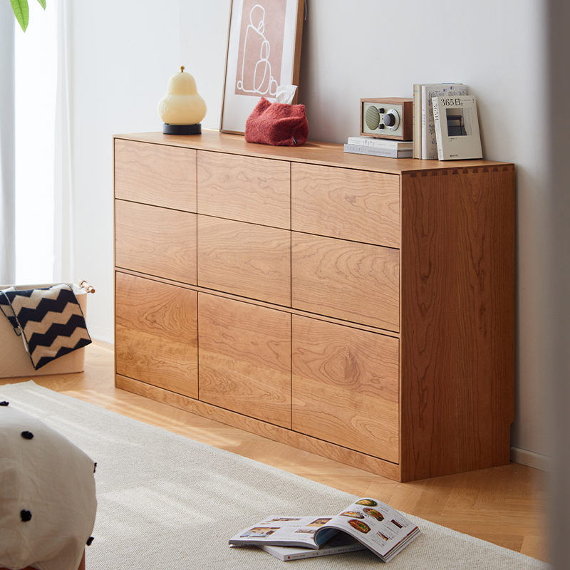 几宿家具樱桃木北欧日式储物柜