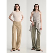 宽松休闲卡其色复古色系百搭直筒显瘦牛仔裤 四色 CECILE MAISON