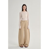 MAISON 汉麻棉混纺自然肌理通勤松弛感弧形裤 CECILE 三色