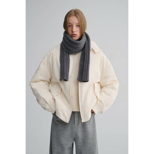 MAISON CECILE 90白鹅绒保暖舒适轻便型廓形夹克羽绒服外套