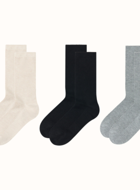 MAISON CECILE三色|会员福利含羊毛条纹中筒百搭实用针织袜