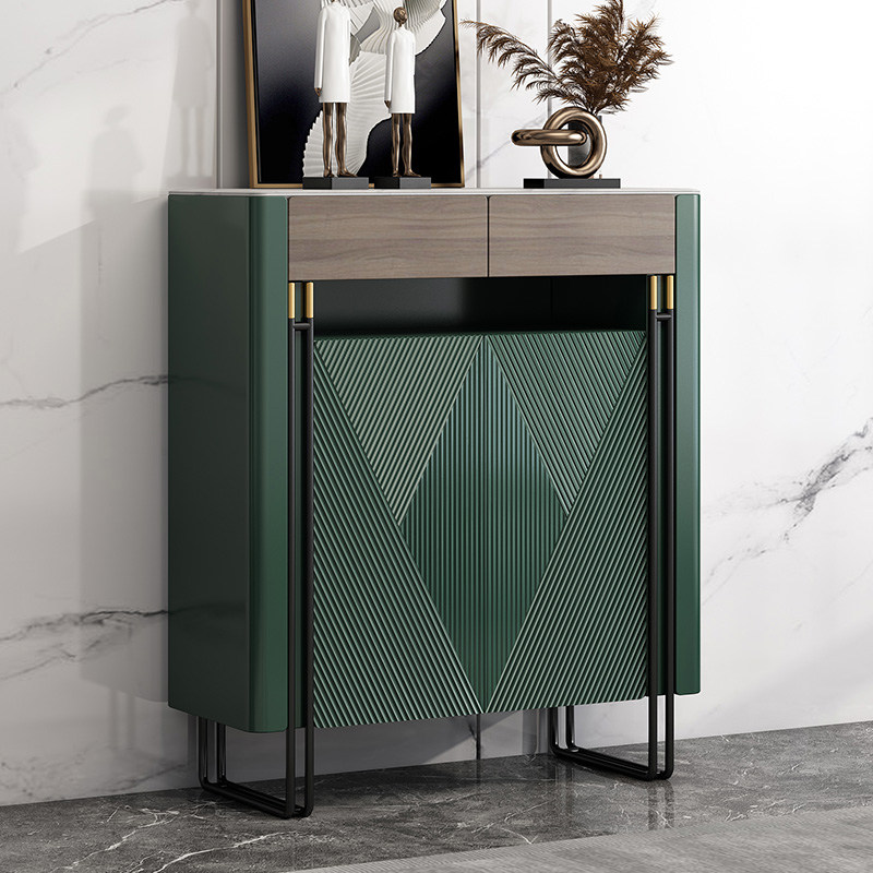 意式入户鞋柜现代简约别墅门口收纳置物柜轻奢北欧风格玄关鞋柜