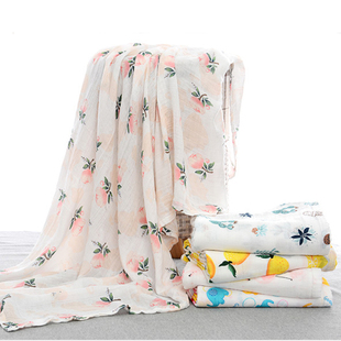 儿童加大超薄夏季 双层学生盖被 宝宝单层浴巾纱布纯棉婴儿夏天薄款