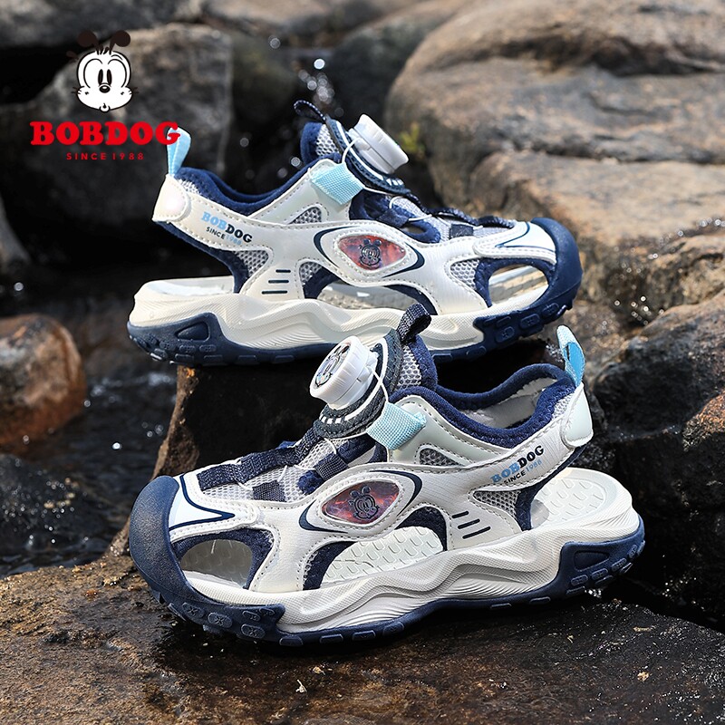 巴布豆男童凉鞋2026夏季新款中大童包头软底防滑男孩子儿童沙滩鞋