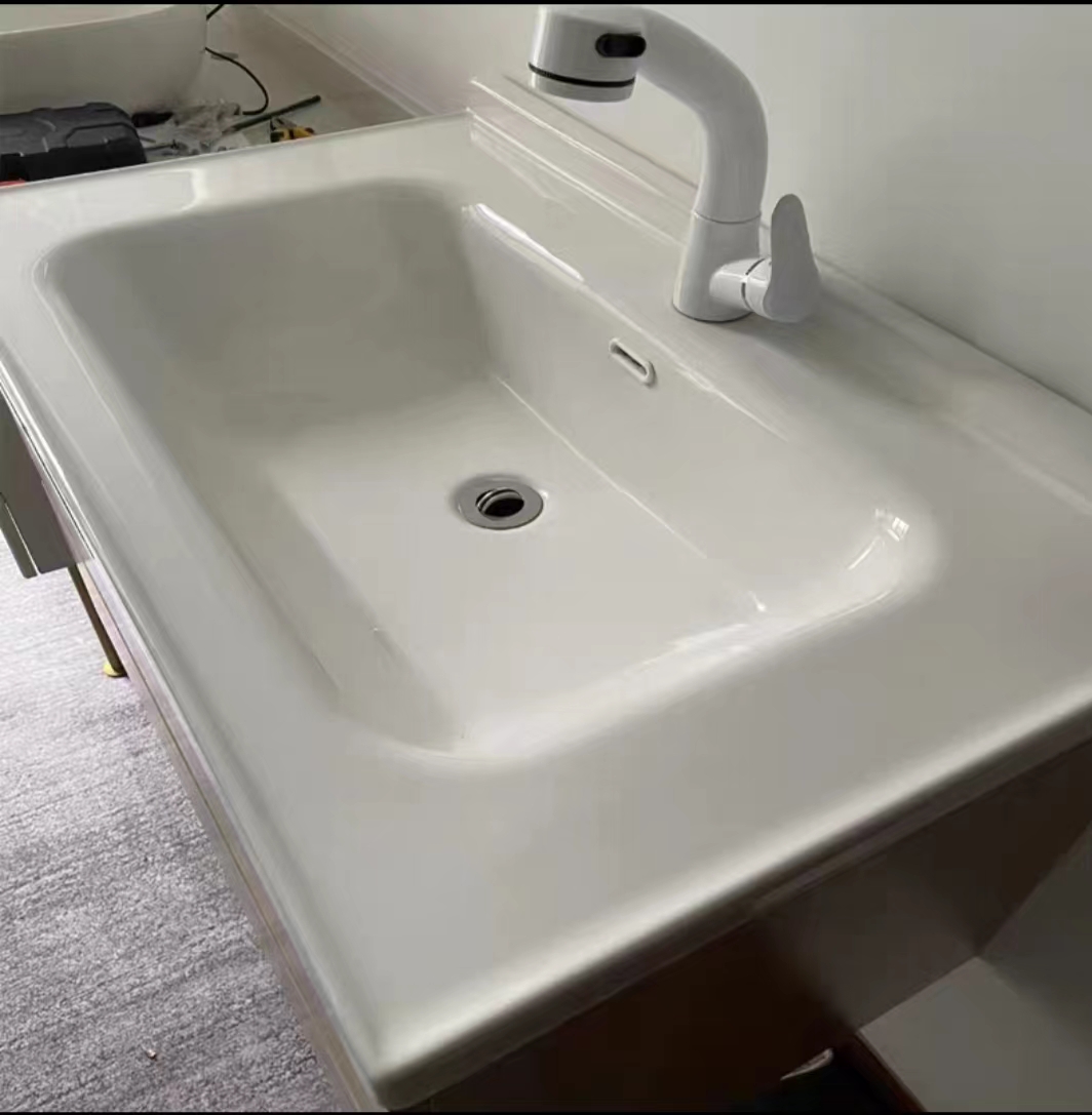 陶瓷一体盆浴室柜台盆