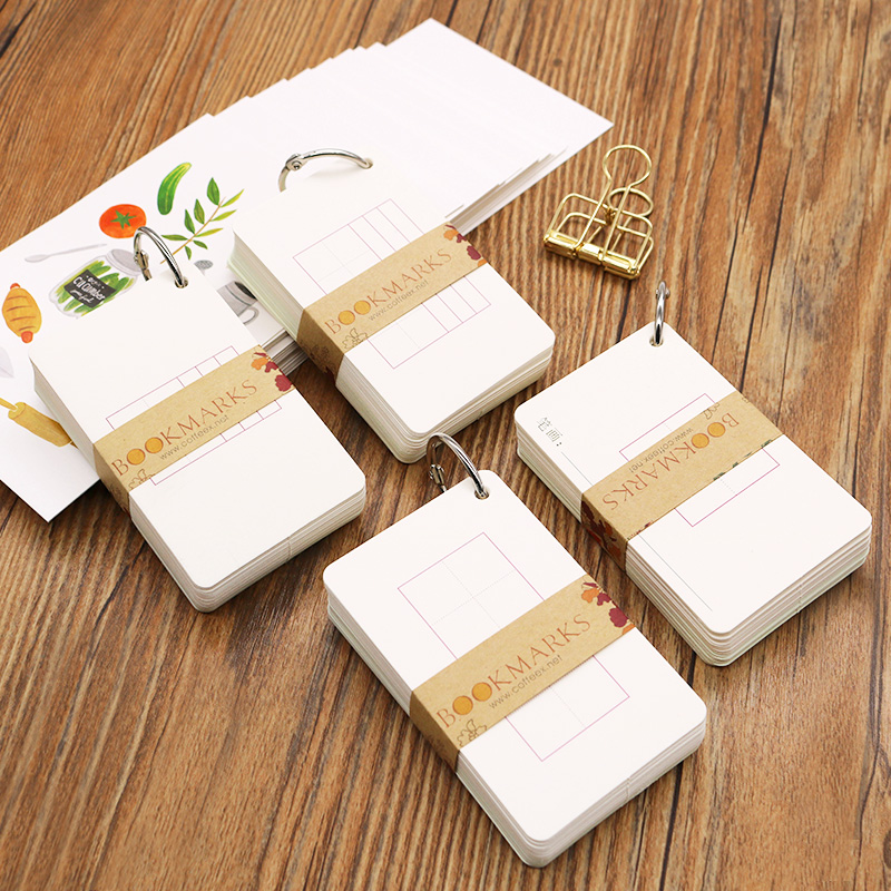 单词留言识字手绘涂鸦diy书签