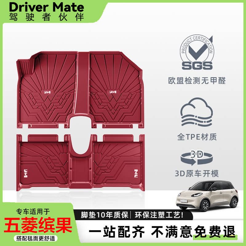 DM全TPE适用五菱缤果注塑无异味环保汽车脚垫缤果无异味注塑脚垫