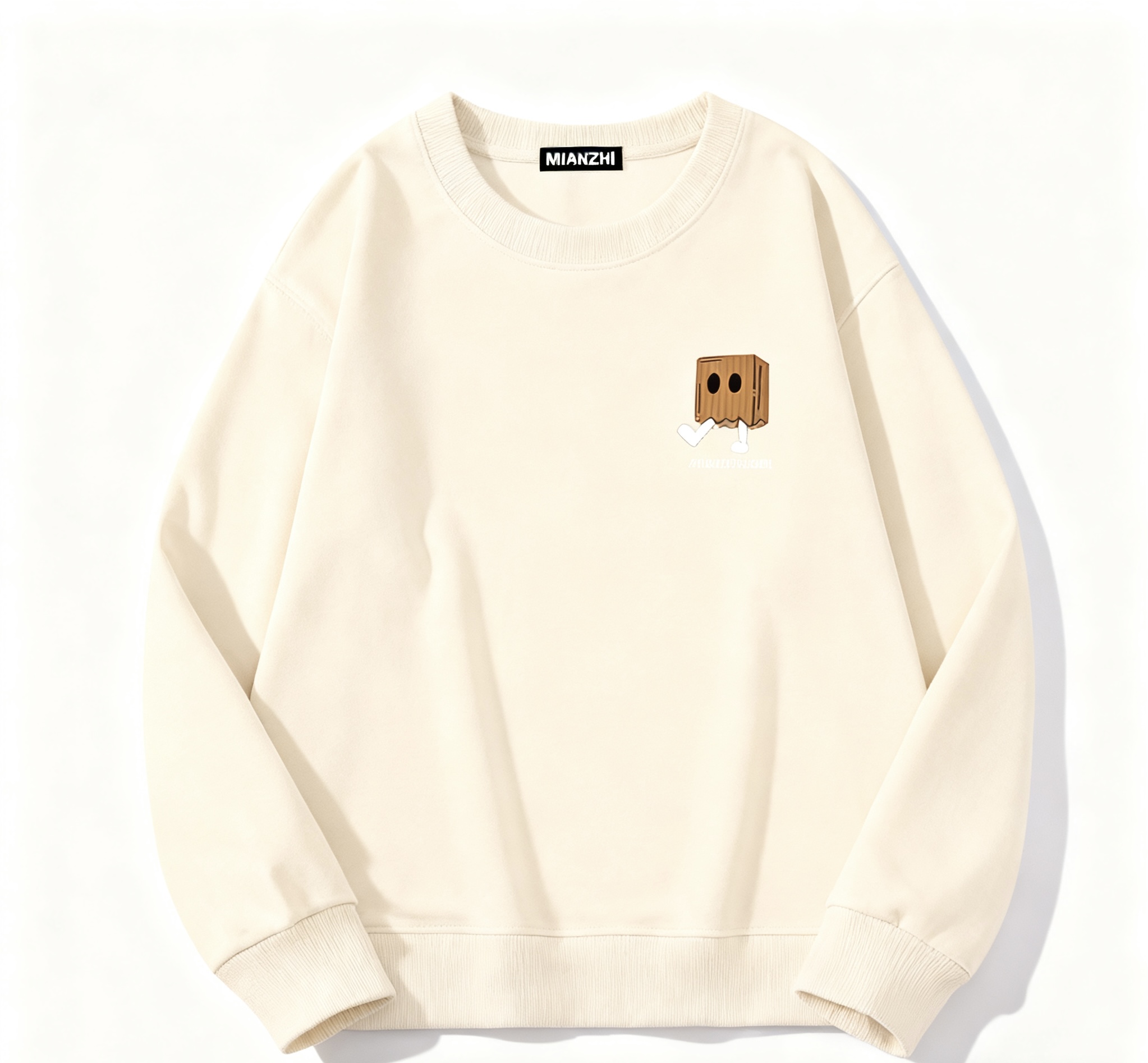 学生卡通印花卫衣男士秋冬涂鸦无帽上衣百搭潮流休闲套头圆领长袖