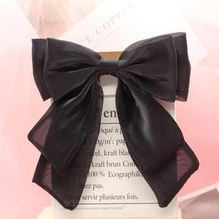 新款纯色领花薄纱领结衬衫配饰气质蝴蝶结女神同款时尚超仙装饰