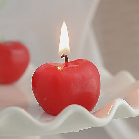 网红迷你小樱桃蜡烛生日蛋糕钻石插件 ins车厘子可爱烘焙装扮配件